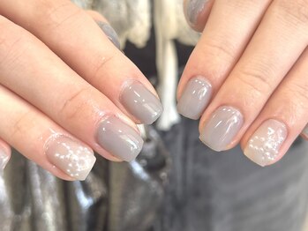 マニネイル 高の原店(mani nail)/パールリボン