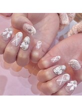キレイエ ネイルズ(KIREIE NAILS)/バレエコア ガーリー リボン