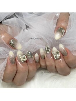 ネイルズアオアクア(Nail's AO AQUA)/春に可愛いバタフライネイル