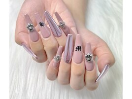 くすみカラーロングネイル★