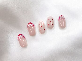 シェリーピンク(cherie pink)/大人可愛いフレンチネイル♪