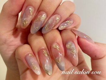 ネイルサロン ソウ 心斎橋店(Nail Salon Sou)の写真/流行りのアート～季節にあわせた定額デザインが多数◎カラー・ストーンサイズ変更可能♪