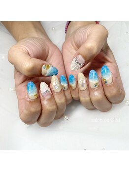 サロンドウイ(salon de OUI)/波打ち際ネイル
