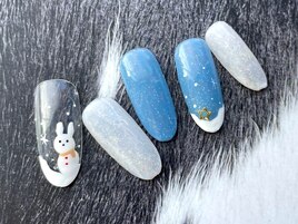 うさぎ雪だるま