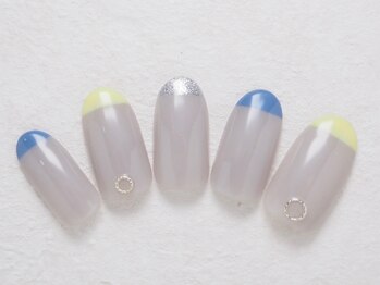 シックネイル(CHIC nail)/グレー&フレンチ