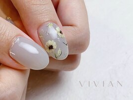 ひまわりネイル