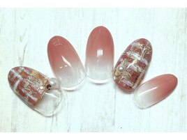 ツイードネイル　グラデ