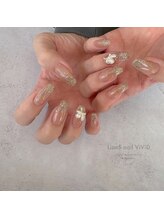 リアンスネイル ヴィヴィッド 岡山店(LianS nail ViViD)/ナチュラル＋パーツ