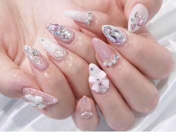 ピンクリボンネイル