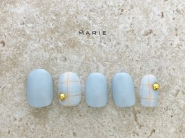 3)6000円 チェックネイル0507a