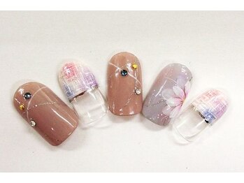 クリスタルネイル ボンベルタ橘店(CRYSTAL NAIL)/フラワーネイル