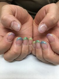 ラメカラフルフレンチ
