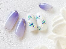 ネイルアンドアイラッシュ ボネール 銀座店(lash Bounail)/フラワー ハート グラデーション