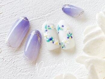 ネイルアンドアイラッシュ ボネール 銀座店(lash Bounail)/フラワー ハート グラデーション