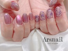 アルスネイル(Ars nail)/ちぐはぐフラワーネイル