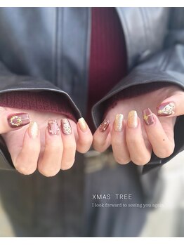 シームリーネイル(Seemly Nail)/定額アート◆クリスマスツリー