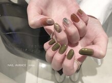 ネイル アヴァンス あべのルシアス店(Nail AVANCE.)/アシンメトリニュアンス　　松村