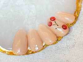 ちゅるんさくらんぼネイル