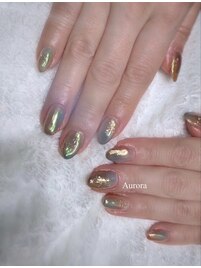 いろんな色に光るオーロラ☆