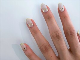 hologram french nails