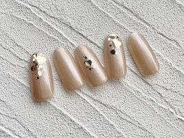 大人ハートホロネイル