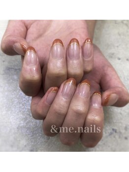 アンドミーネイルズ(&me.nails)/カラーフレンチネイル