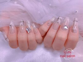 チップ長さ出しチェックネイル