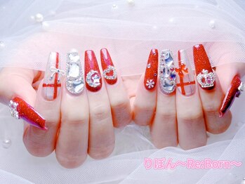 りぼん(Re:Born)の写真/大切なご予定前に！特別な日を彩る思い出に残るネイルを♪やり放題・定額コース有り★持ち込みOK！