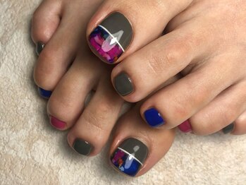 オーラリー ネイル アート メゾン(ORRERY nail art maison)/フット / タイダイ