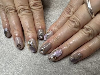 ネイルサロンファストネイルプラス 新宿店(FAST NAIL PLUS)/2025春ネイル【ミラーネイル】