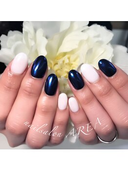 ミラーネイル☆ブルーパウダー