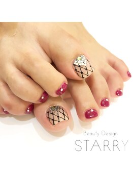 スターリー(STARRY)/フット　手描き　ピンク