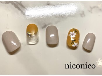 ネイル アンド アイラッシュ ニコニコ(niconico)/お花アート