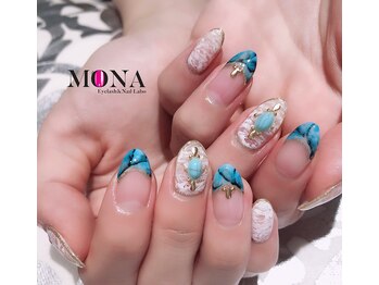 アイラッシュ ビューティー ラボ モナ(MONA)/ターコイズネイル