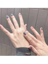 マッシュ abeno店(MASHU)/くすみピンク×グレー