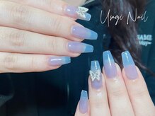 ウサギネイル 新大久保店(usagi nail)/マグネットフレンチ秋可愛い