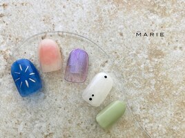 4)7000円 個性派ネイル 0710d
