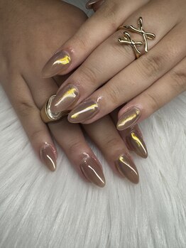 タムタムネイル 本厚木(Tam Tam Nail)/スカルプワンカラー、ミラー追加