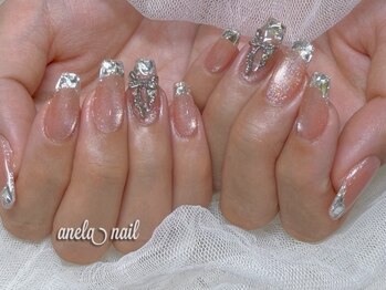 アネラネイル(anela nail)の写真/【デザインフリー◇ご新規様7,880円】定額で持ち込みデザインも可能◎かわいいパーツ&カラーも豊富☆