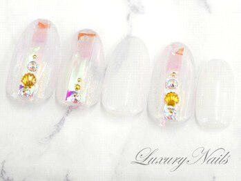 ラグジュアリーネイルズ アカバネ(Luxury Nails Akabane)/キラキラ*フィルムアート