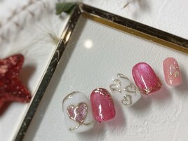 マグネットハートキラキラミラー