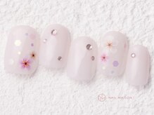 ネイルメゾン 新宿店(NAIL MAISON)/桜春ピンク韓国パステル¥8050