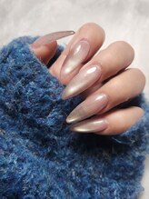 ネイルルームスリー(nailloomno.3)/ピンクベージュマグネットネイル