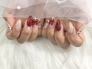 バレンタインネイル