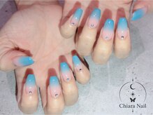 フラッフィーラビットネイル(fluffy rabbit nail)/グラデ カラグラ ブルーネイル