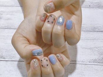 ネイルアルケー(Nail ARCHE)/メタリック×ミラーネイル