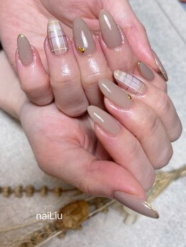ネイリュー(naiLiu)/チェック柄ネイル