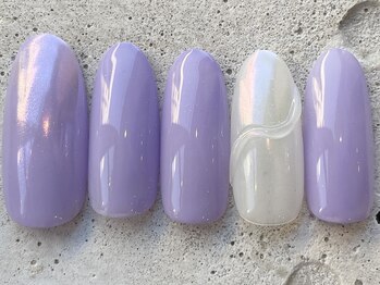 フリークネイル(FREAK Nail)/ホワイトミラークリアうね¥7000