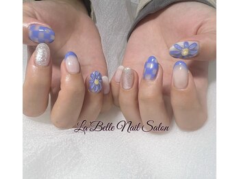 ラベル(La'Belle)/膨らみフラワーネイル