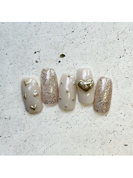 ネイルアンドまつげ リュフェール 五反田(Nail Lufaire)/ぷっくりハート